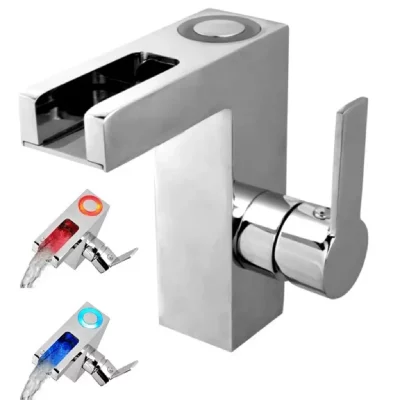 SCHUTTE Sch&uuml;tte - Mitigeur de lavabo &agrave; led avec bec verseur orinoco Chrome n/a