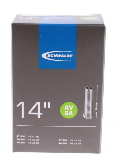 SCHWALBE  14 X 1.75-2.35 Schrader Inner Tube Noir 14&acute;&acute; / 1.75-2.35