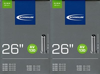 SCHWALBE  AV13D Chambre &agrave; air Noir 26 x 2,1-3,0 Valve Schrader 290 g