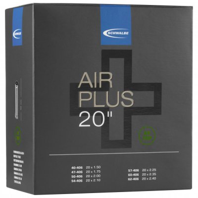 SCHWALBE  Sv 7ap Air Plus 40 Mm Inner Tube Noir 20&acute;&acute; / 1.50-2.40