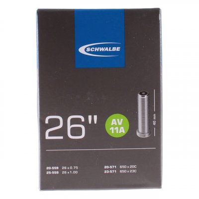 SCHWALBE  tube int&eacute;rieur 26 pouces 20/25-559 (20/23-571) AV 40 mm