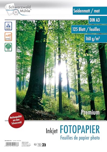 GENERIQUE Schwarzwald M&uuml;lhe 125 feuilles papier photo mat A3