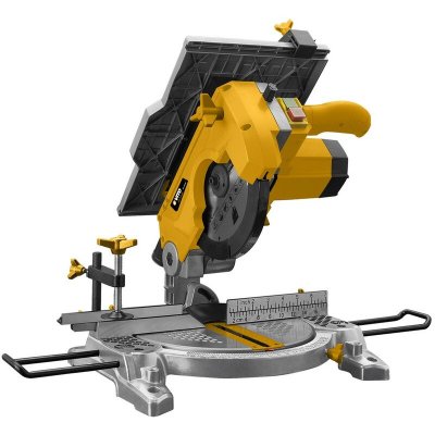 VITO Scie &agrave; onglet &Oslash;210mm Combin&eacute;e 1200W Avec d&eacute;ligneuse Plateau de d&eacute;coupe Angles de coupe 