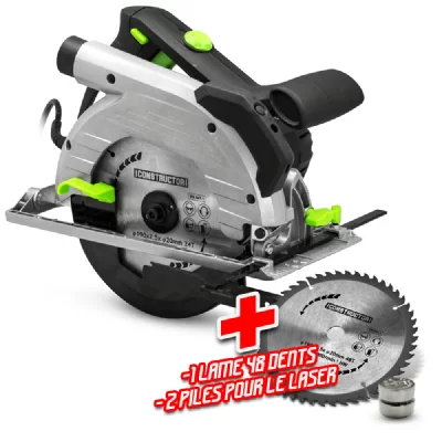 CONSTRUCTOR Scie circulaire 1350W - 190mm - 