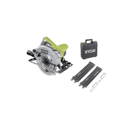 RYOBI Scie circulaire 1600W 66mm - 2 guides de coupe 84 cm - RCS1600-KSR