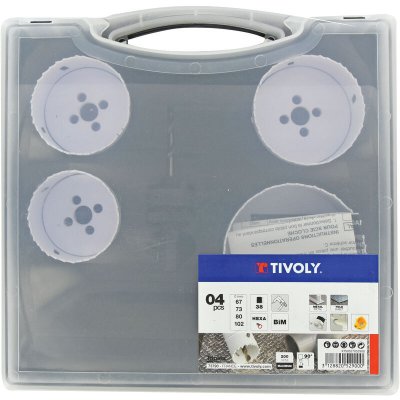 TIVOLY Scie cloche M&eacute;tal Bois durs Placo  BIM &Oslash;67 &agrave; 102mm coffret 5pcs