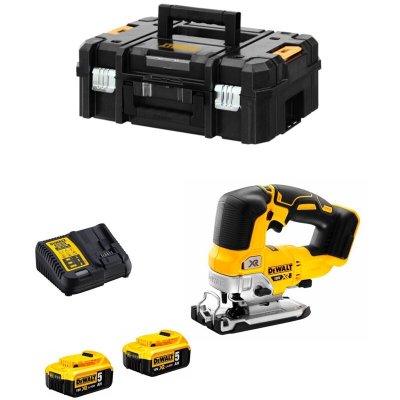 DEWALT Scie Sauteuse  DCS334P2T (2 x 5,0 Ah DCB115 TSTAK II)