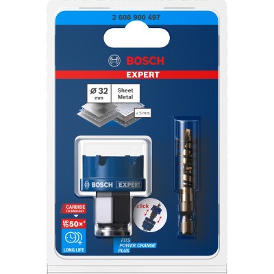 BOSCH Scie Tr&eacute;pan Expert Carbure Pr&eacute;cision M&eacute;tal 32mm