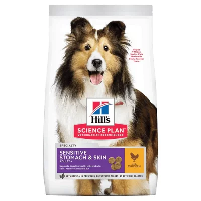 HILL&APOS;S Science Plan Adult Sensitive Stomach & Skin au Poulet 2.5 KG Hill's