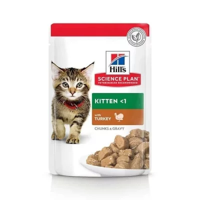 HILL S SCIENCE PLAN Science Plan Kitten Sachets Morceaux de Dinde en Sauce 85 gr Hill's