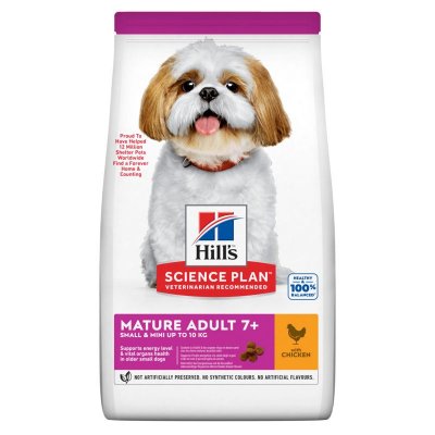 HILLS Science Plan Small & Mini Mature Adult 7+ au Poulet 1.5 Kg Hill's