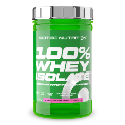 SCITEC NUTRITION  100% Whey Isolate 700g Fraise Chocolat blanc - Isolat&nbsp;de&nbsp;lactos&eacute;rum