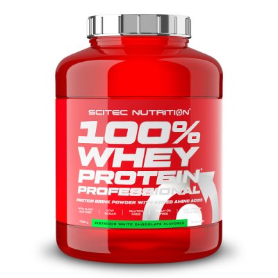 SCITEC NUTRITION  100% Whey Protein Professional 2350g Pistachio White Chocolate - Lactos&eacute;rum