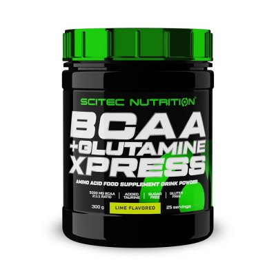 SCITEC NUTRITION  BCAA+Glutamine Xpress 300g Citron vert - BCAA