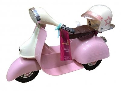 OUR GENERATION Scooter pour poup&eacute;e Rose et Blanc 
