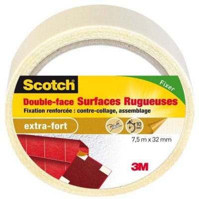 SCOTCH  - Double face Surfaces rugueuses 7,5mx38mm