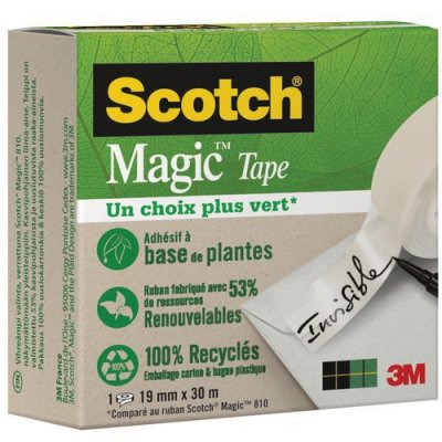 SCOTCH  magic ruban adh&eacute;sif 19 mm x 30 m transparent 90091930