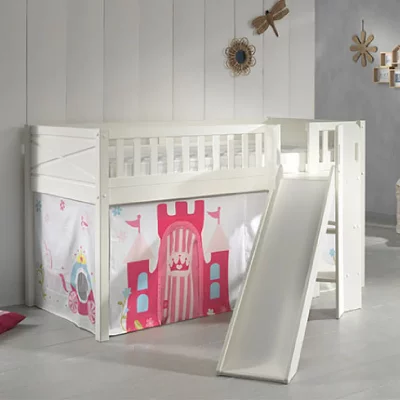 VIPACK Scott lit mezzanine toboggan et rideau princess inclus STHSGB14020