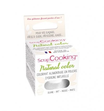 SCRAPCOOKING SCRAP COOKING Colorant Alimentaire d'Origine Naturelle, Blanc, 10 g X3