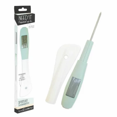 SCRAPCOOKING SCRAP COOKING  5180 Spatule Thermom&egrave;tre Silicone Multicolore 28 x 4,5 x 2,5 cm