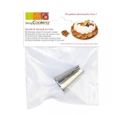 SCRAPCOOKING  1804 Douille Saint Honor&eacute; Inox Argent 14 x 10,8 x 3,2 cm