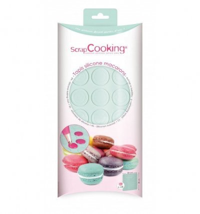 SCRAPCOOKING  3170 Tapis pour Macarons Silicone Rose 30 x 40 cm