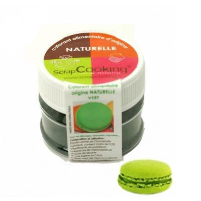 SCRAPCOOKING  Colorant Alimentaire d'Origine Naturelle Vert 10 g
