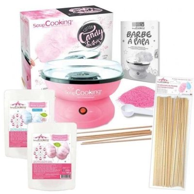 SCRAPCOOKING  Machine Barbe &agrave; papa + kit de pr&eacute;paration