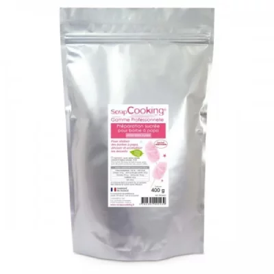 SCRAPCOOKING  Pr&eacute;paration sucr&eacute;e pour barbe &agrave; papa - Rose