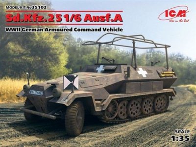 ICM Sd.kfz.251/6 Ausf.a,wwii German Armoured Command Vehicle- 1:35e - 