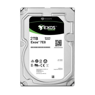 SEAGATE  exos 7e8 2tb sata 3.5in 7200rpm 6gb/s 512 noir