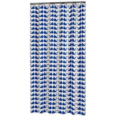 SEALSKIN  Whale, Rideau de Douche, PEVA, 180 x 200 cm, bleu