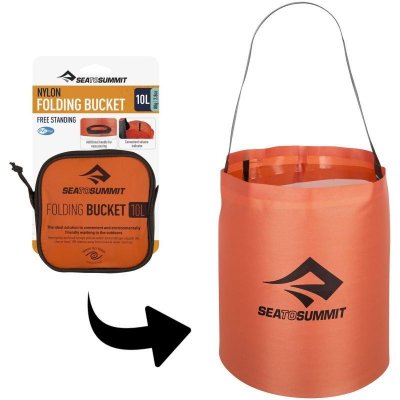 SEA TO SUMMIT SEATO SUMMIT AFB10 Cubo plegable 10L Unisexe, Orange, 10 litres