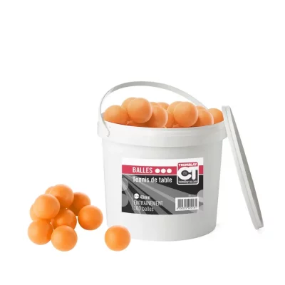 TREMBLAY CT Seau de 90 balles de tennis de table Tremblay - orange - TU 