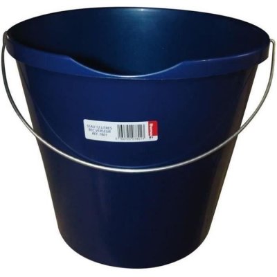 THOMAS Seau de m&eacute;nage rond Brosserie  - avec bec verseur - 12L - bleu