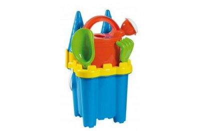 ANDRONI GIOCATTOLI Seau de plage ch&acirc;teau + accessoires - livr&eacute; &agrave; l'unit&eacute; (bleu ou orange)