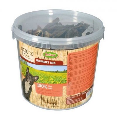 BUBIMEX Seau Gourmet Mix, m&eacute;lange de viandes de boeuf s&eacute;ch&eacute;es