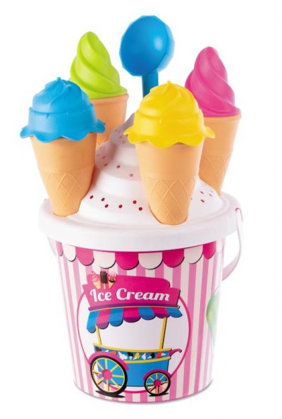 MONDO Seau plage  avec moules glaces 17 cm