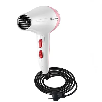 AVIZAR S&egrave;che Cheveux de Voyage 1000W avec 4 Vitesses pour S&eacute;chage Rapide Blanc / Rose
