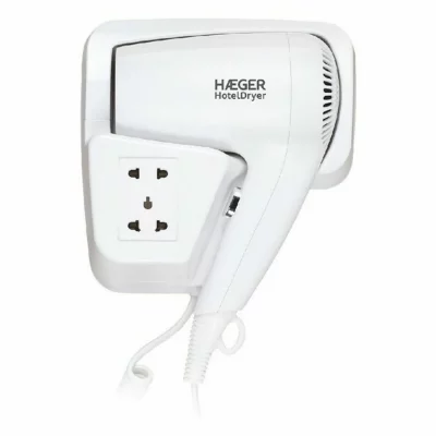 HAEGER S&egrave;che-Cheveux des H&ocirc;tels Hotel Dryer - 1200W, Blanc
