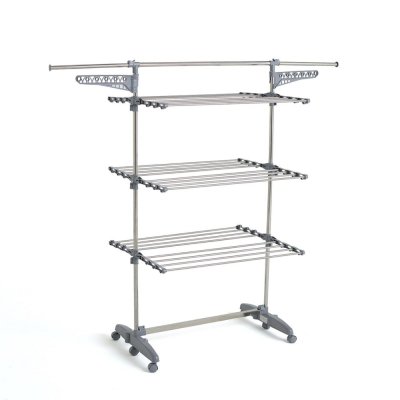 KITCHEN MOVE S&eacute;choir &agrave; linge 25m 3 niveaux  bat-tr-22 - inox et gris