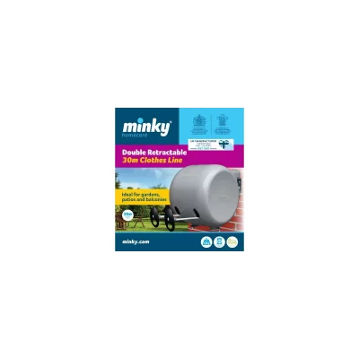 MINKY S&eacute;choir &agrave; linge enrouleur mural 2x15m -  - vt21200100