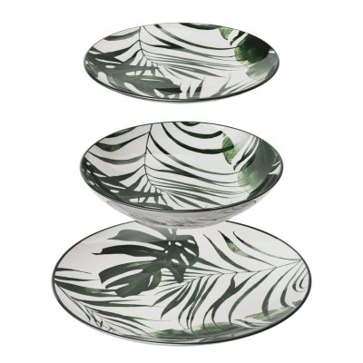 SECRET DE GOURMET  - Service vaisselle 18 pi&egrave;ces palme