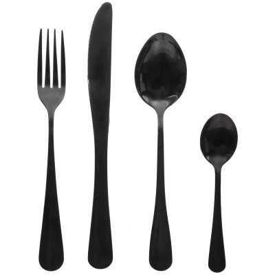 SECRET DE GOURMET  Shadow Cutlery 16 Pieces Noir