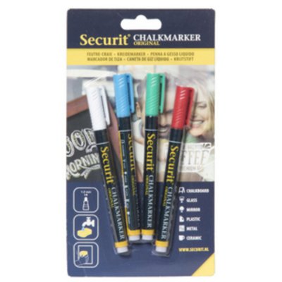 SECURIT  Assortiment De Feutres Craie Liquide - Lot De 4