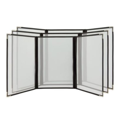 MATERIEL CH PRO Securit Crystal Range Porte-menus Transparent A4 Bords bruns 3 plis