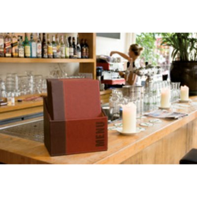 MATERIEL CH PRO Securit Porte-Menu A4 Noirs Avec Bo&icirc;te De Rangement - Lot De 20