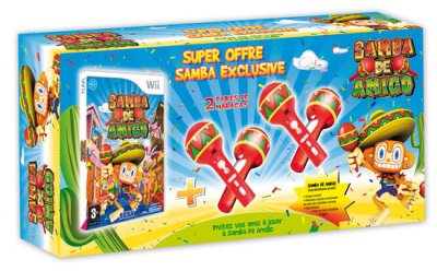 Sega Pack de 2 paires maracas + Samba De Amigo Wii