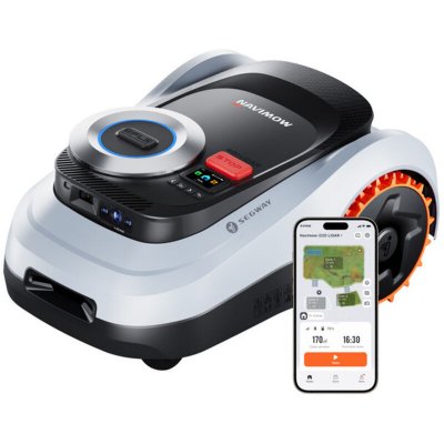 NAVIMOW Segway  i220 LiDAR Tondeuse &agrave; gazon robot Batterie Noir, Orange et Bleu