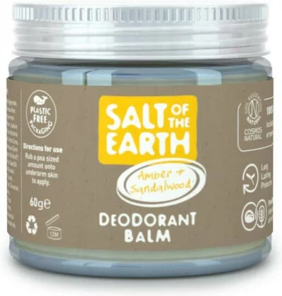 SALT OF THE EARTH Sel de la Terre D&eacute;sodorisant B&aacute;lsamo Ambar santal naturel 60g